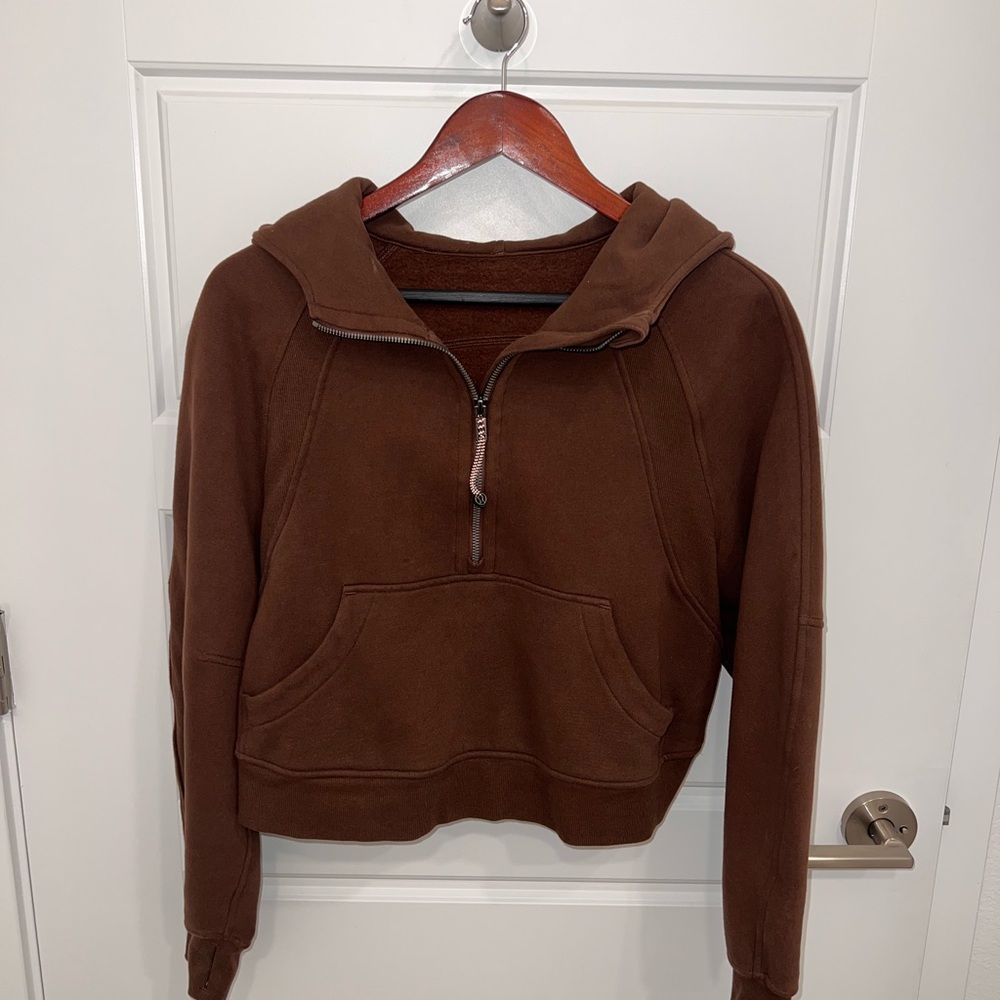 Lululemon Scuba Oversized Half Zip Hoodie - Java Color